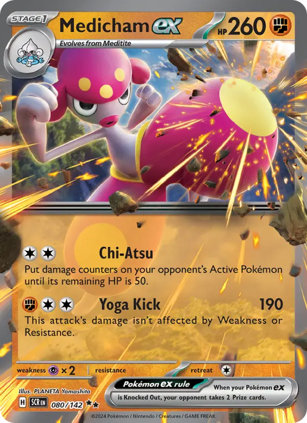 Medicham ex Holo 080/142 Stellar Crown Pokémon Card