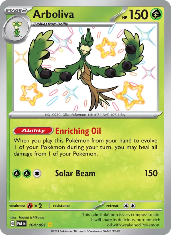 Arboliva Holo 104/91 Paldean Fates Pokémon Card