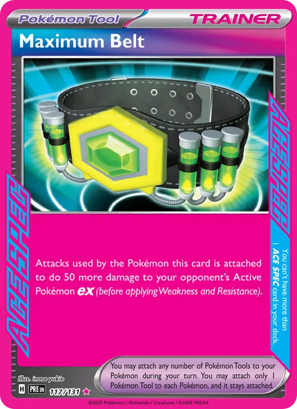 Maximum Belt Holo 117/131 Prismatic Evolutions Pokémon Card