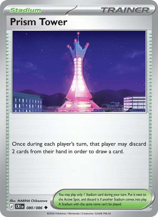 Prism Tower Non-Foil 080/86 Chaos Rising Pokémon Card