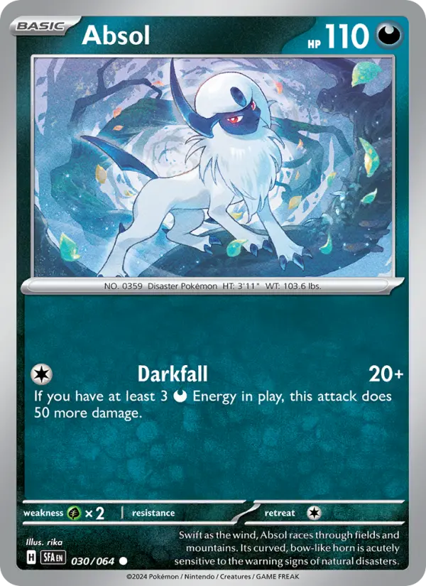 Absol Non-Foil 030/64 Shrouded Fable Pokémon Card
