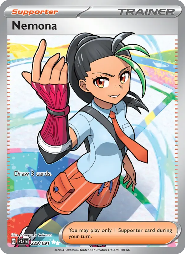 Nemona Holo 229/91 Paldean Fates Pokémon Card