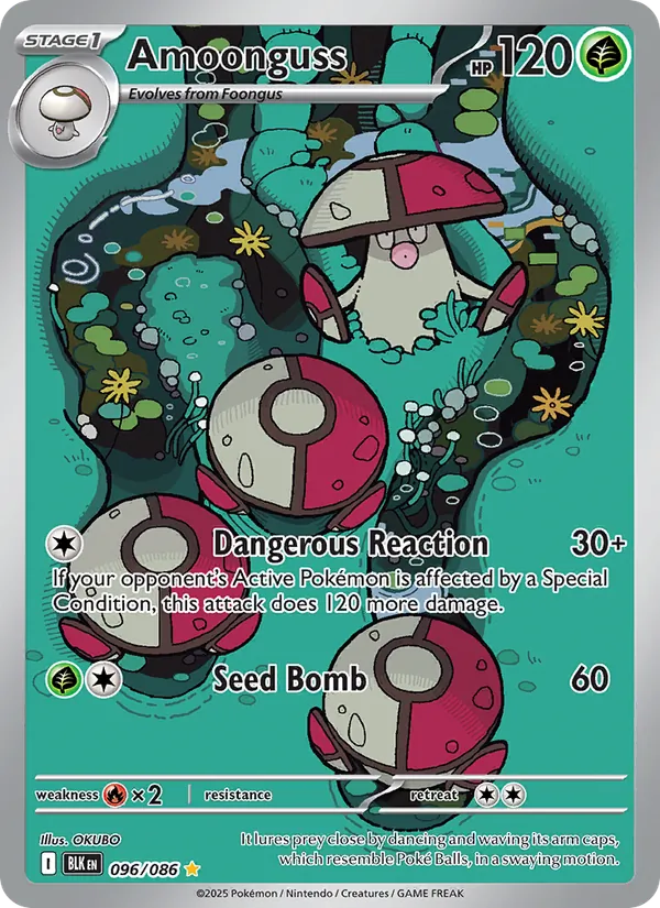 Amoonguss Holo 096/86 Black Bolt Pokémon Card