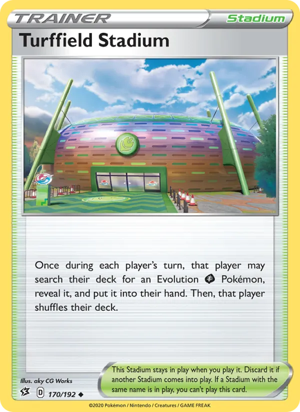 Turffield Stadium Reverse Holo 170/192 Rebel Clash Pokémon Card
