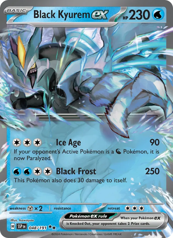 Black Kyurem ex Holo 048/191 Surging Sparks Pokémon Card