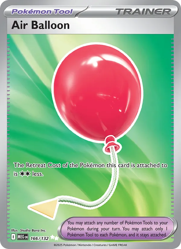 Air Balloon Holofoil 166/132 Mega Evolution Pokémon Card
