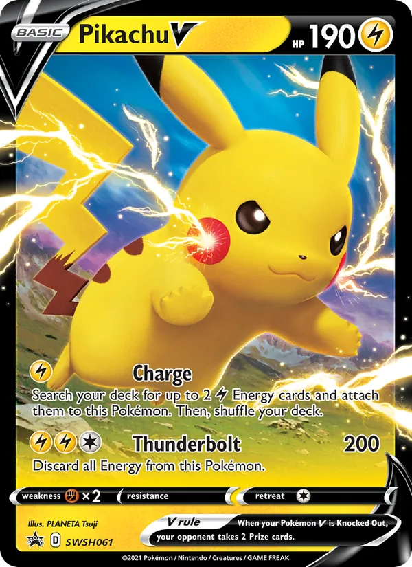 Pikachu V Holo WH061/307 SWSH Black Star Promos Pokémon Card