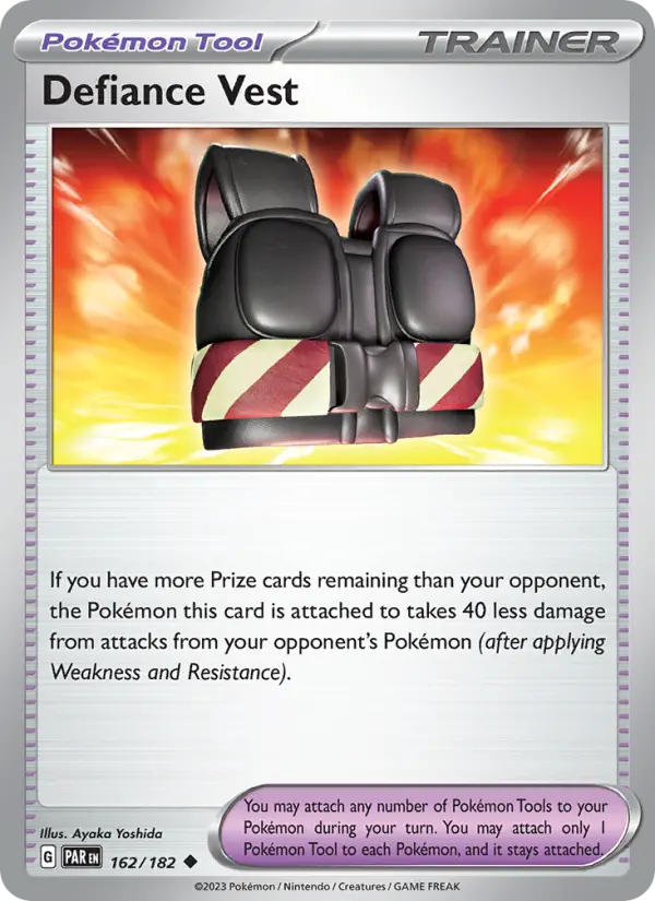 Defiance Vest Reverse Holo 162/182 Paradox Rift Pokémon Card