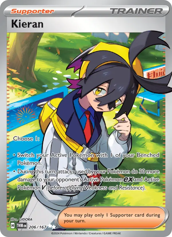 Kieran Holo 206/167 Twilight Masquerade Pokémon Card