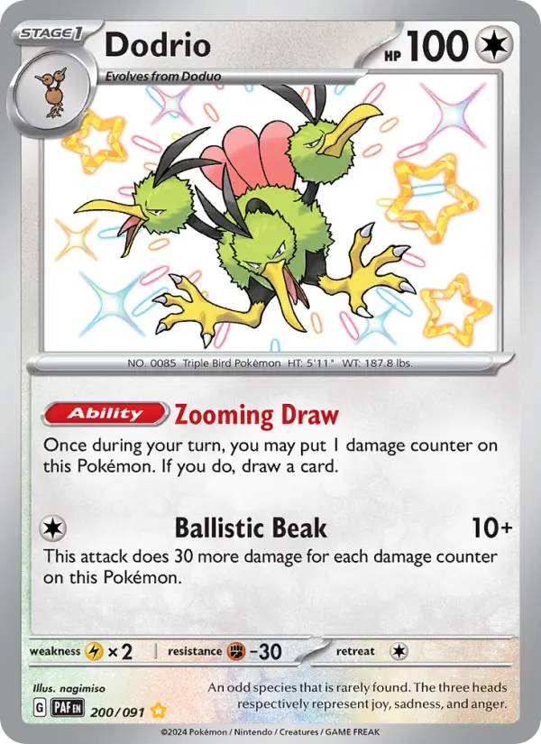 Dodrio Holo 200/91 Paldean Fates Pokémon Card