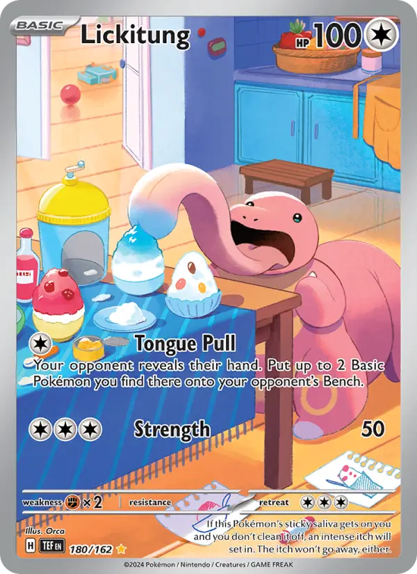 Lickitung Holo 180/162 Temporal Forces Pokémon Card