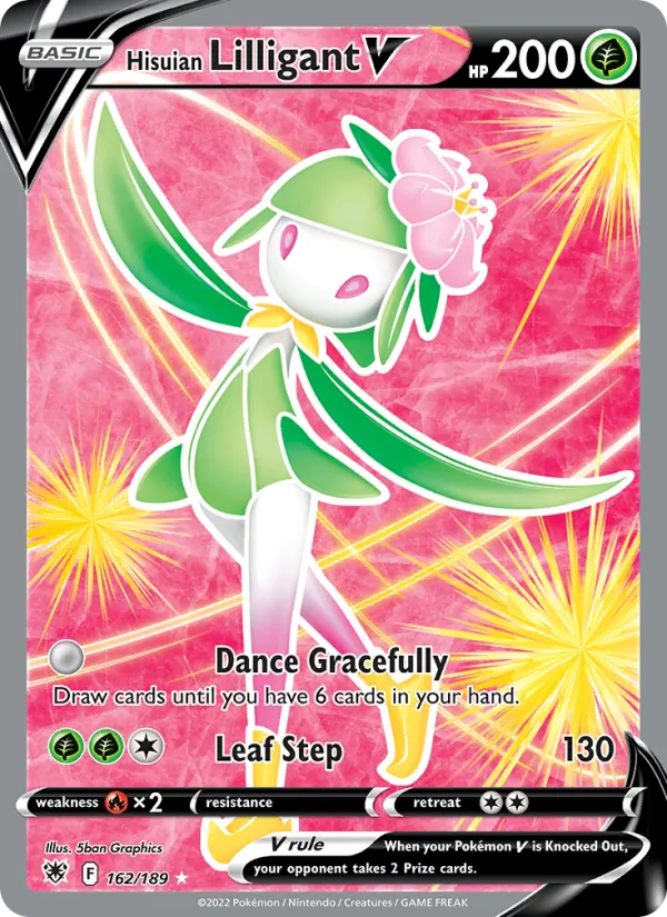 Hisuian Lilligant V Holo 162/189 Astral Radiance Pokémon Card