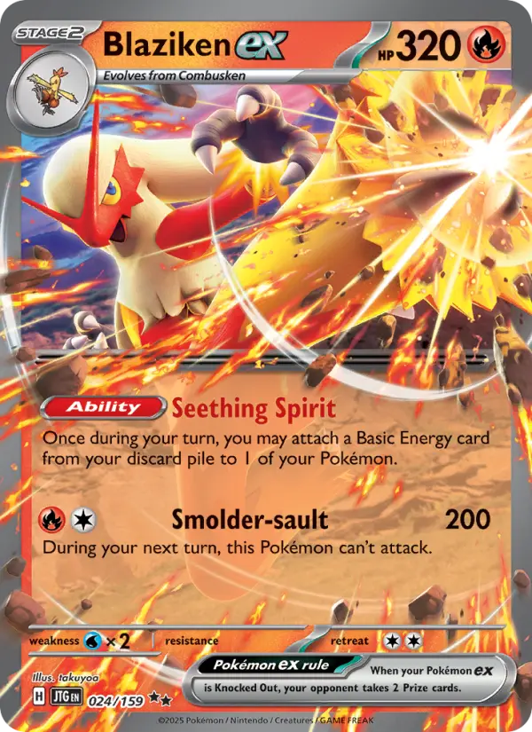 Blaziken ex Holo 024/159 Journey Together Pokémon Card