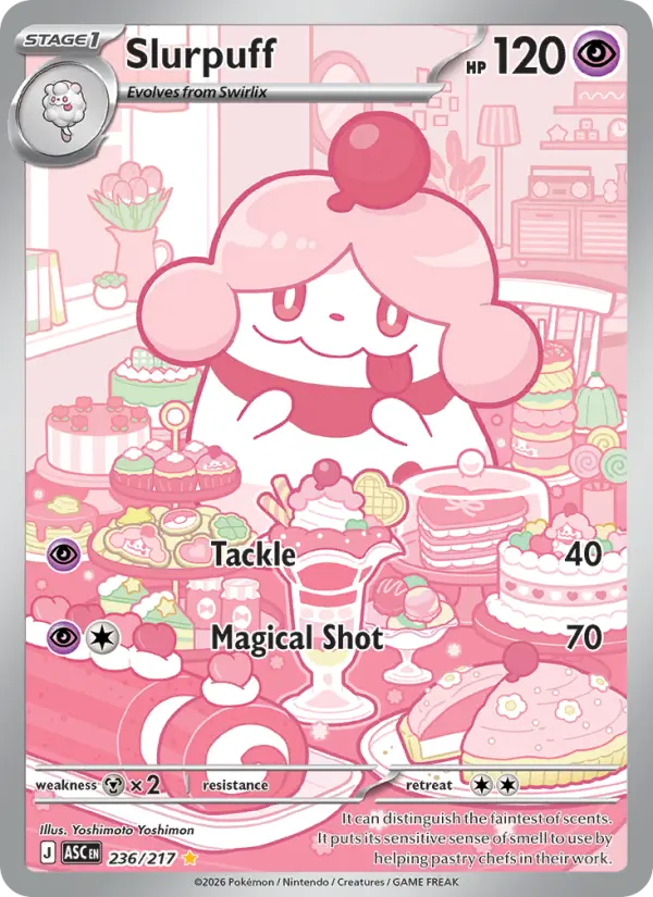 Slurpuff Holo 236/217 Ascended Heroes Pokémon Card