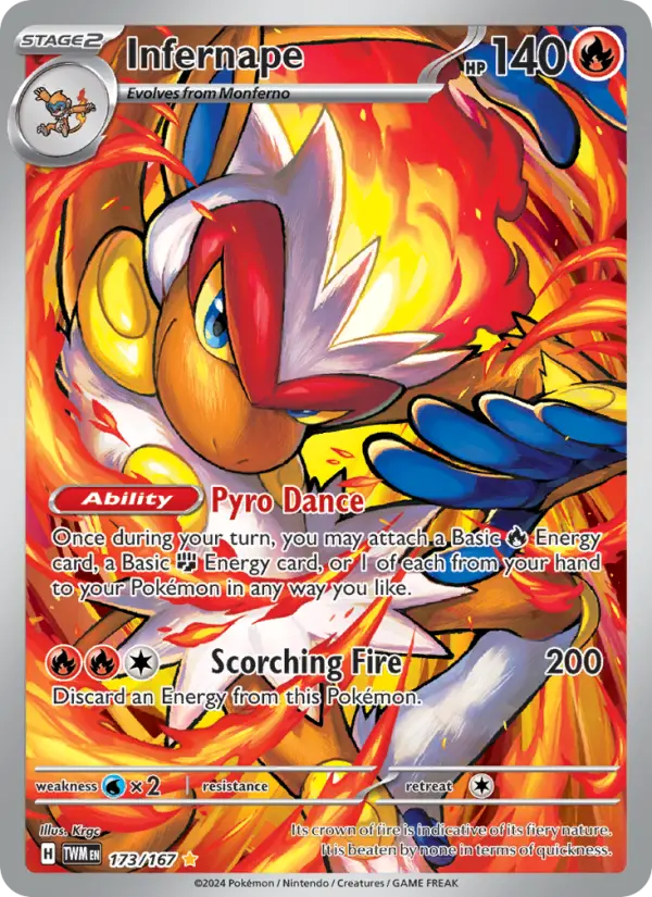 Infernape Holo 173/167 Twilight Masquerade Pokémon Card