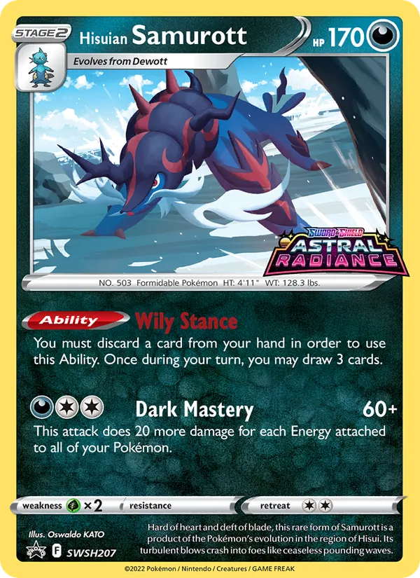 Hisuian Samurott Holo WH207/307 SWSH Black Star Promos Pokémon Card
