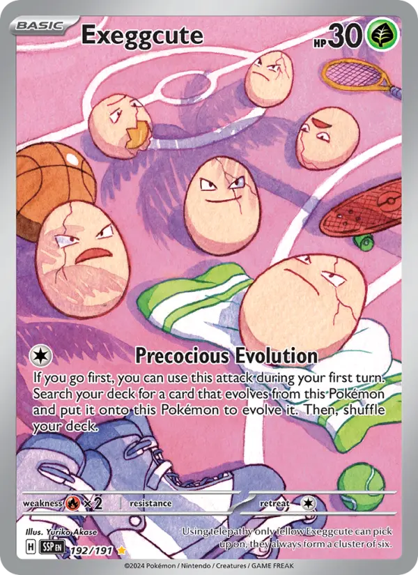 Exeggcute Holo 192/191 Surging Sparks Pokémon Card