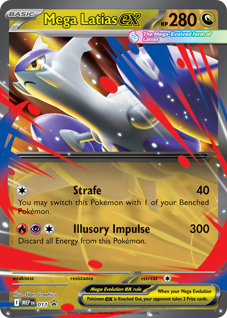 Mega Latias ex Holo 011/0 MEP Black Star Promos Pokémon Card