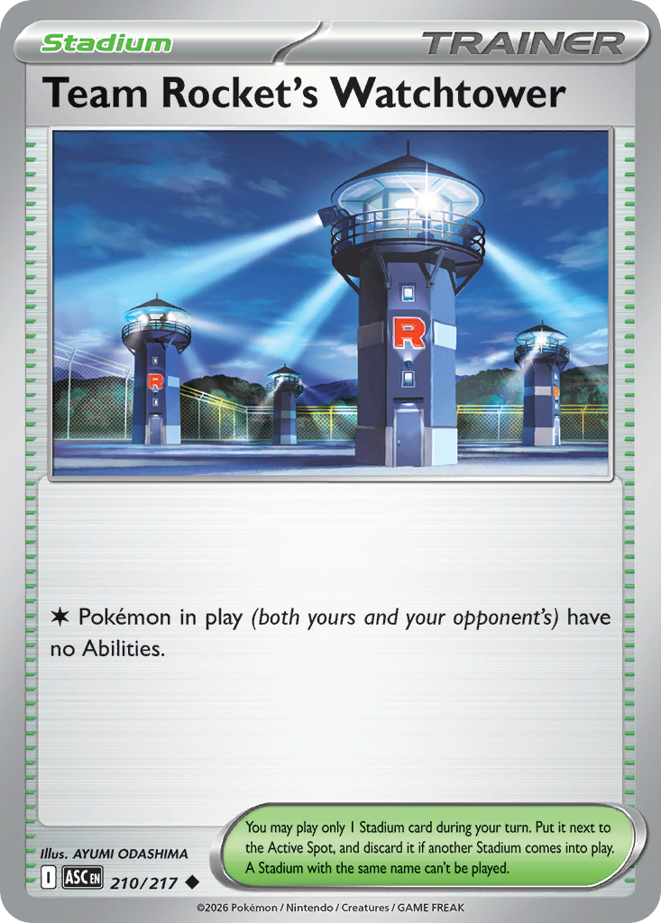 Team Rocket's Watchtower Non-Holo 210/217 Ascended Heroes Pokémon Card
