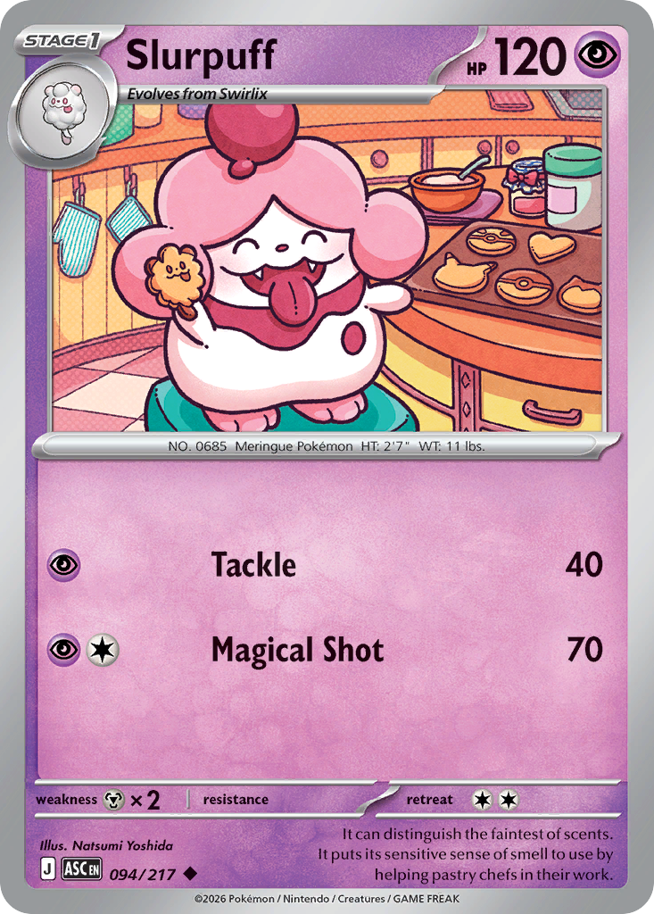 Slurpuff Non-Holo 094/217 Ascended Heroes Pokémon Card