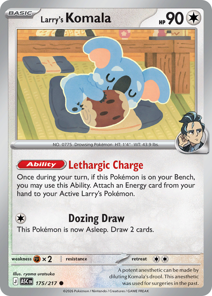 Larry's Komala Non-Holo 175/217 Ascended Heroes Pokémon Card