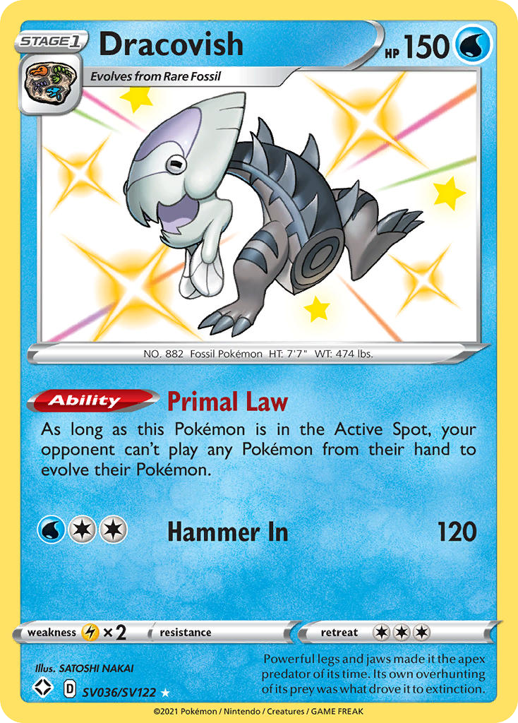 Dracovish Holo 036/122 Shining Fates Shiny Vault Pokémon Card
