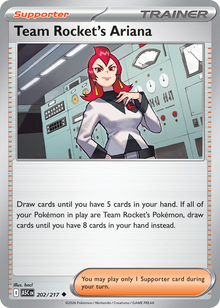 Team Rocket's Ariana Non-Holo 202/217 Ascended Heroes Pokémon Card