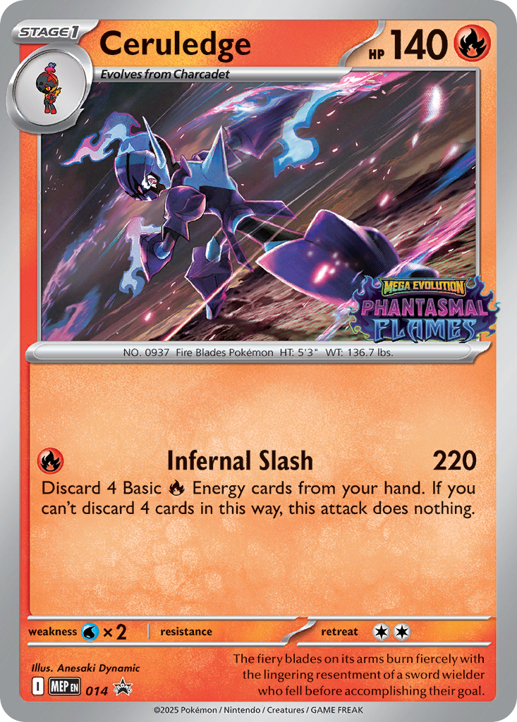 Ceruledge Holo 014/0 MEP Black Star Promos Pokémon Card
