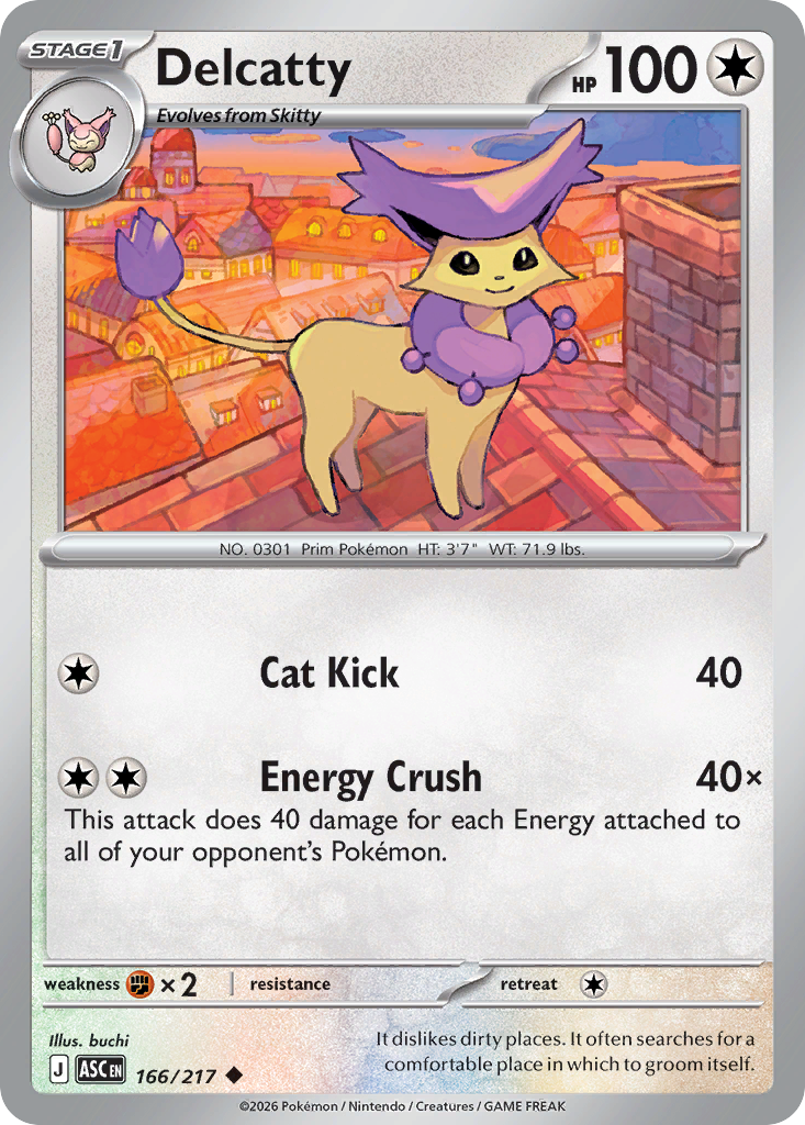 Delcatty Non-Holo 166/217 Ascended Heroes Pokémon Card