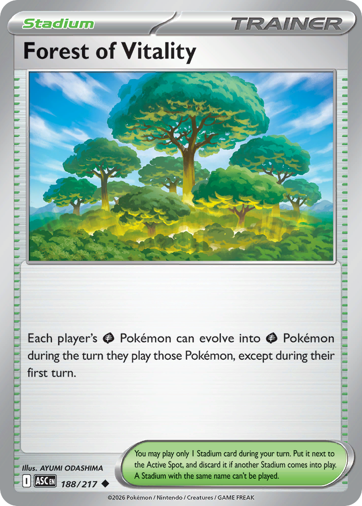 Forest of Vitality Non-Holo 188/217 Ascended Heroes Pokémon Card
