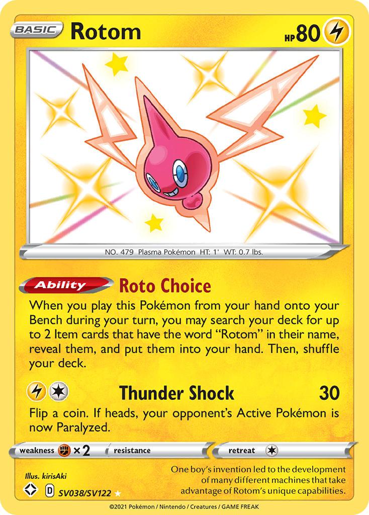 Rotom Holo 038/122 Shining Fates Shiny Vault Pokémon Card