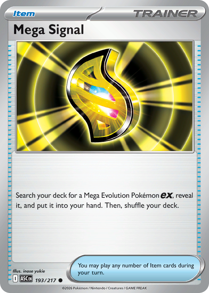 Mega Signal Non-Holo 193/217 Ascended Heroes Pokémon Card