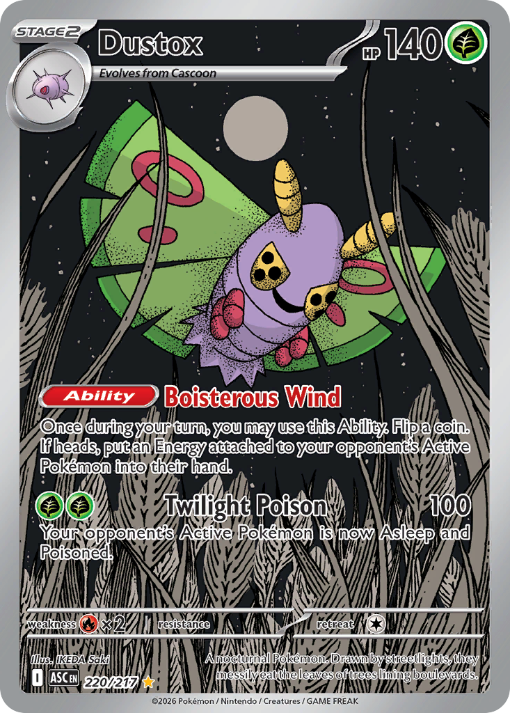 Dustox Holofoil 220/217 Ascended Heroes Pokémon Card