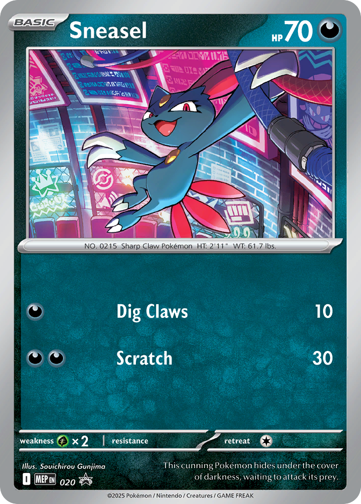 Sneasel Holo 020/0 MEP Black Star Promos Pokémon Card