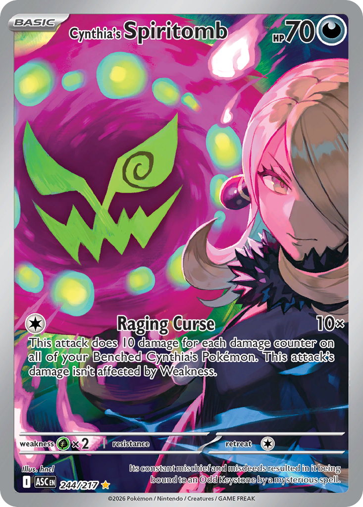 Cynthia's Spiritomb Holofoil 244/217 Ascended Heroes Pokémon Card