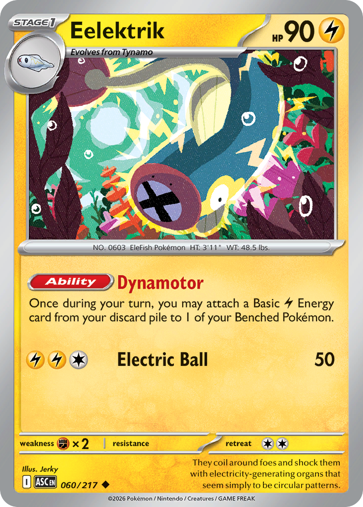 Eelektrik Non-Holo 060/217 Ascended Heroes Pokémon Card