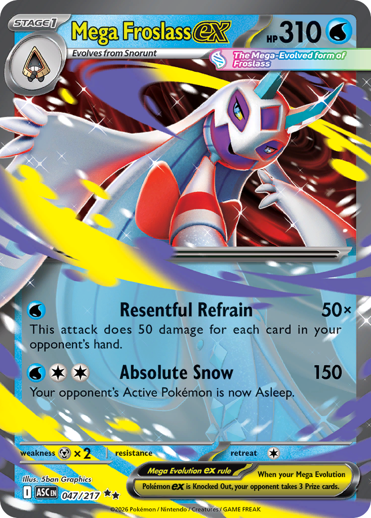 Mega Froslass ex Holofoil 047/217 Ascended Heroes Pokémon Card