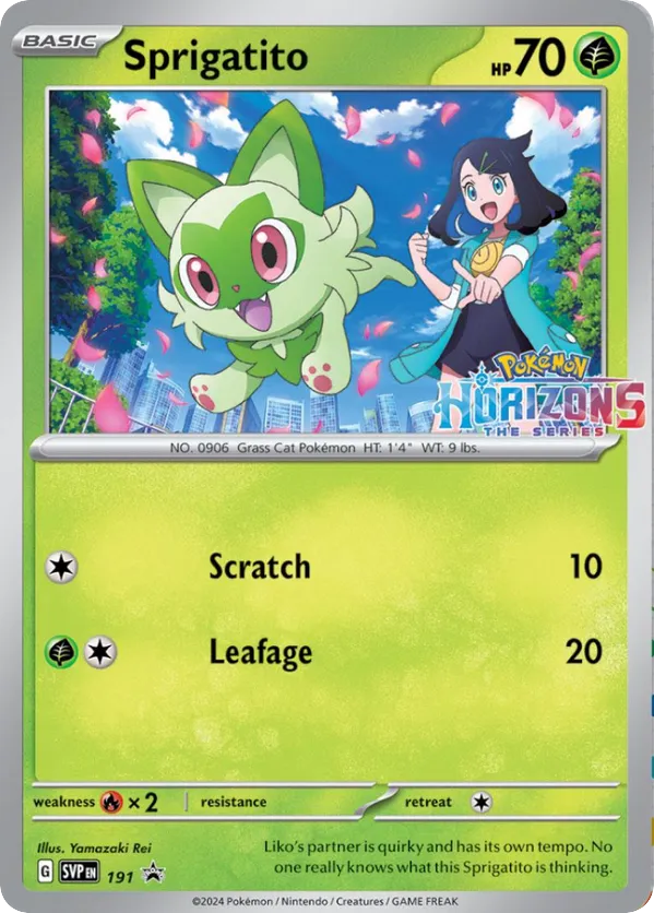 Sprigatito Holo 191/225 SVP Black Star Promos Pokémon Card