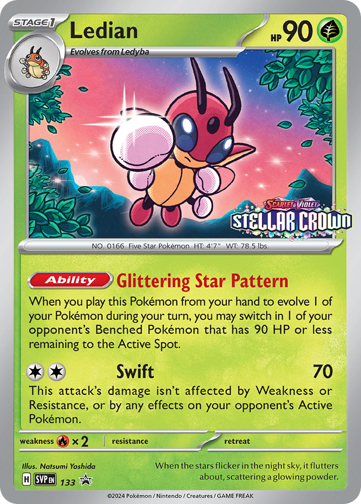 Ledian Holofoil 133/225 SVP Black Star Promos Pokémon Card