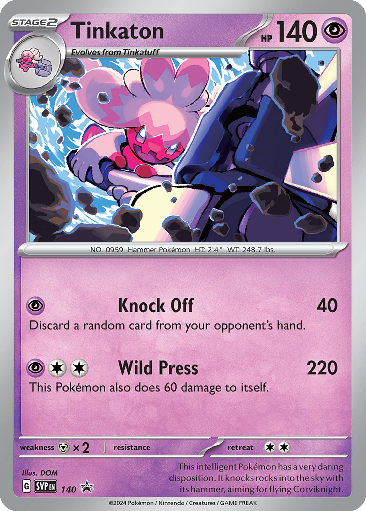 Tinkaton Holofoil 140/225 SVP Black Star Promos Pokémon Card