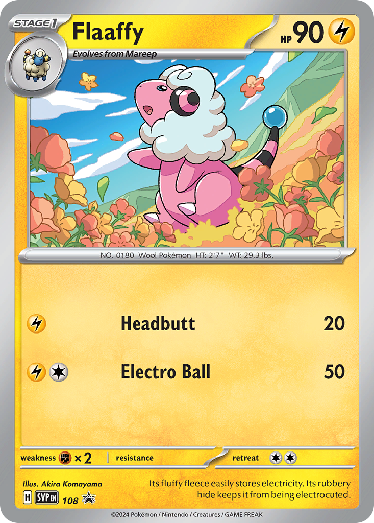 Flaaffy Non-Holo 108/225 SVP Black Star Promos Pokémon Card