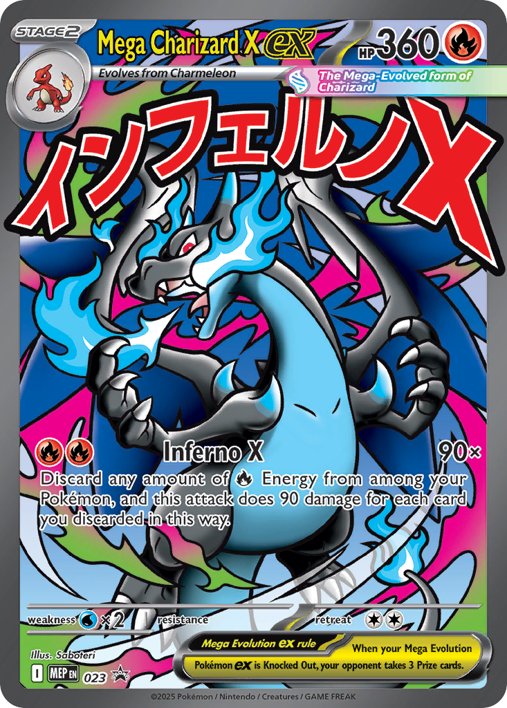 Mega Charizard X ex Holo 023/0 MEP Black Star Promos Pokémon Card