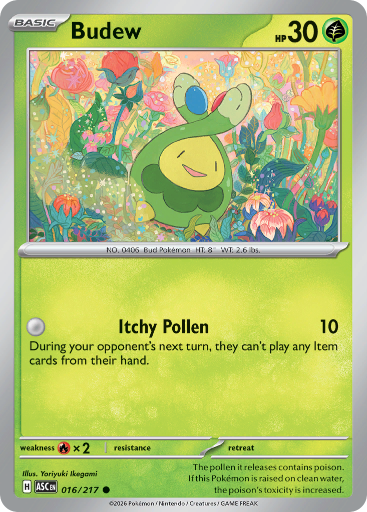 Budew Non-Holo 016/217 Ascended Heroes Pokémon Card