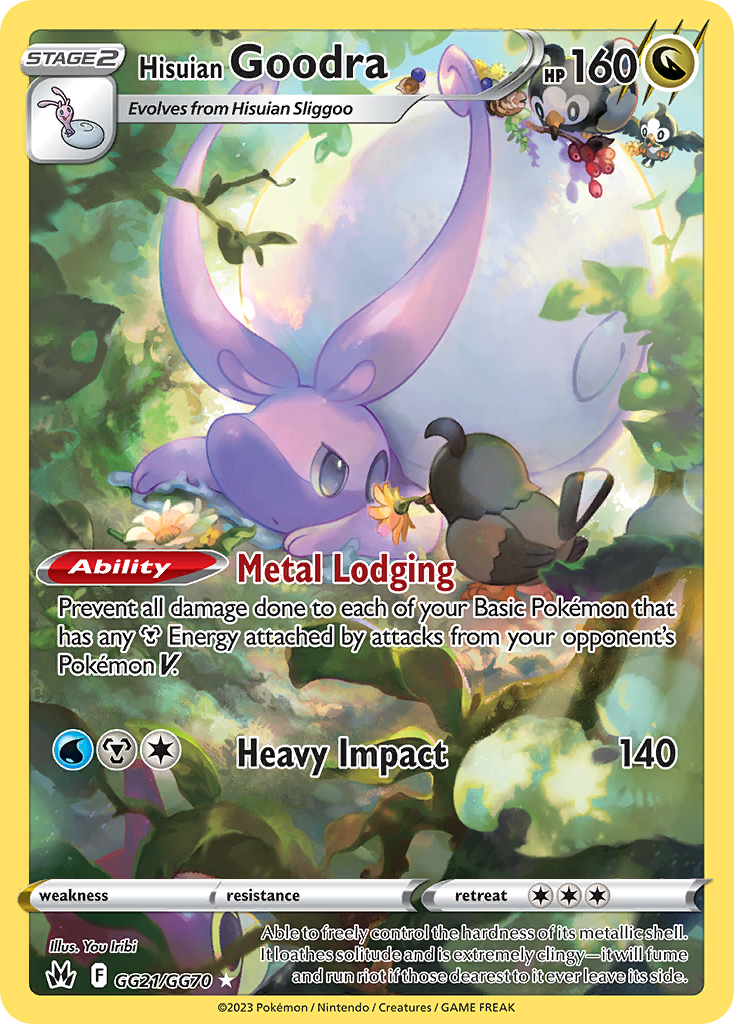 Hisuian Goodra Holo 021/70 Crown Zenith Galarian Gallery Pokémon Card