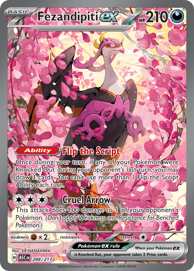 Fezandipiti ex Holofoil 288/217 Ascended Heroes Pokémon Card
