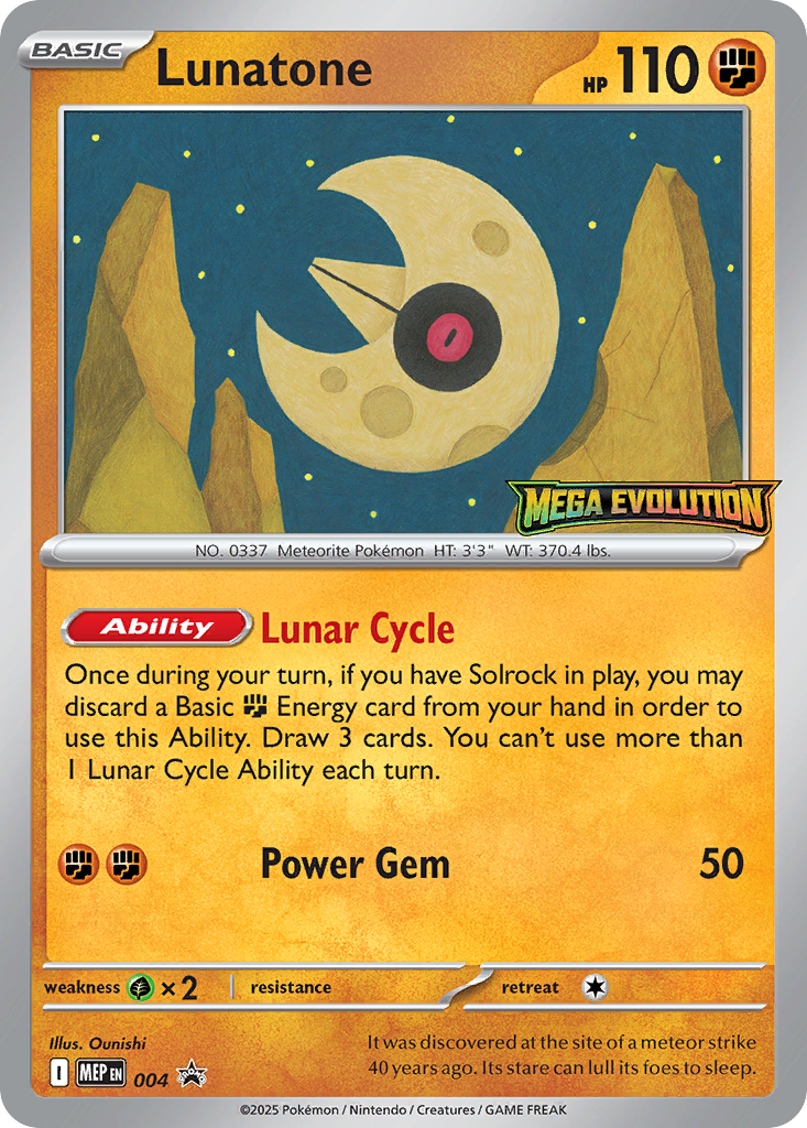 Lunatone Holo 004/0 MEP Black Star Promos Pokémon Card
