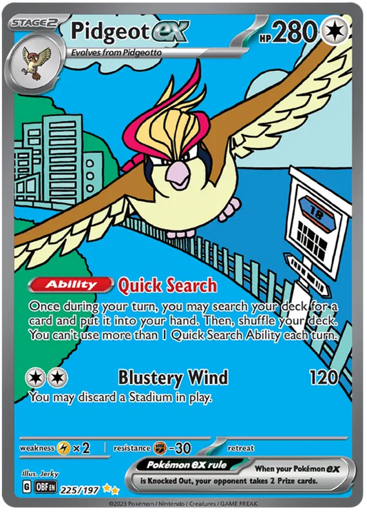 Obisidian Flames 225 Pidgeot ex