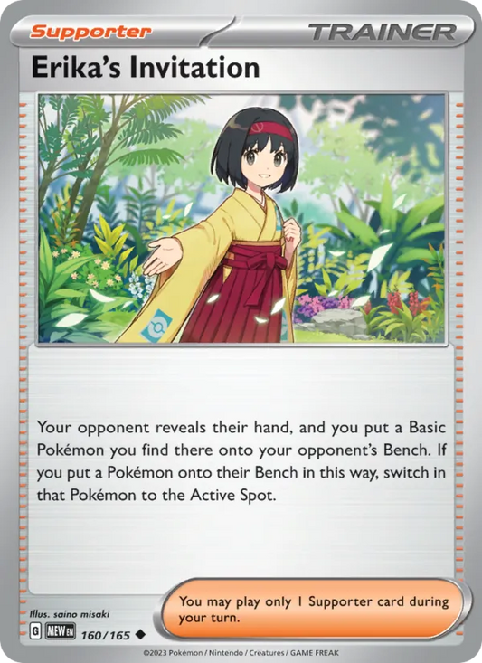Erika's Invitation Normal 160/165 151 Pokémon Card