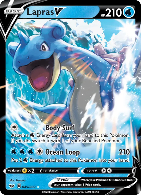 Lapras V Holo 049/202 Sword & Shield Pokémon Card