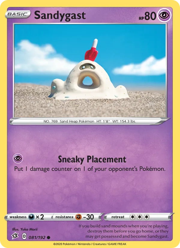 Sandygast Reverse Holo 081/192 Rebel Clash Pokémon Card